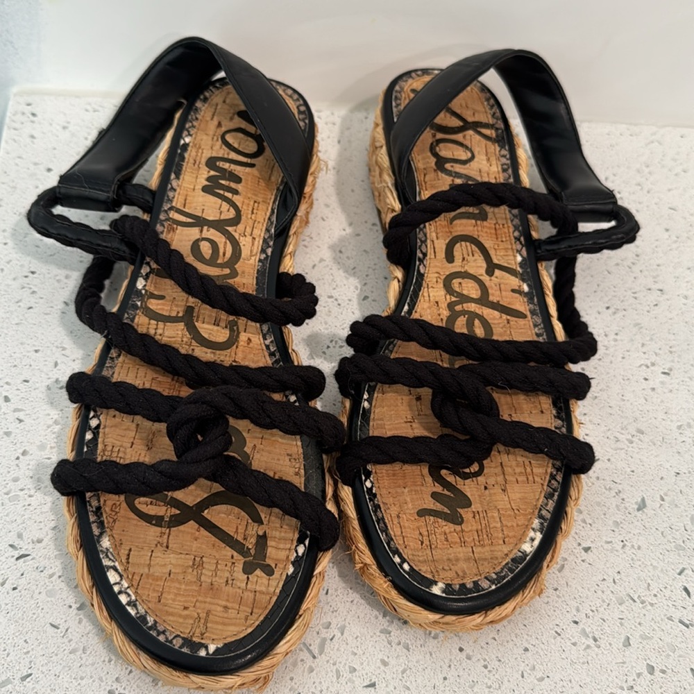 Sam Edelman Black Rope Sandals Size 9M